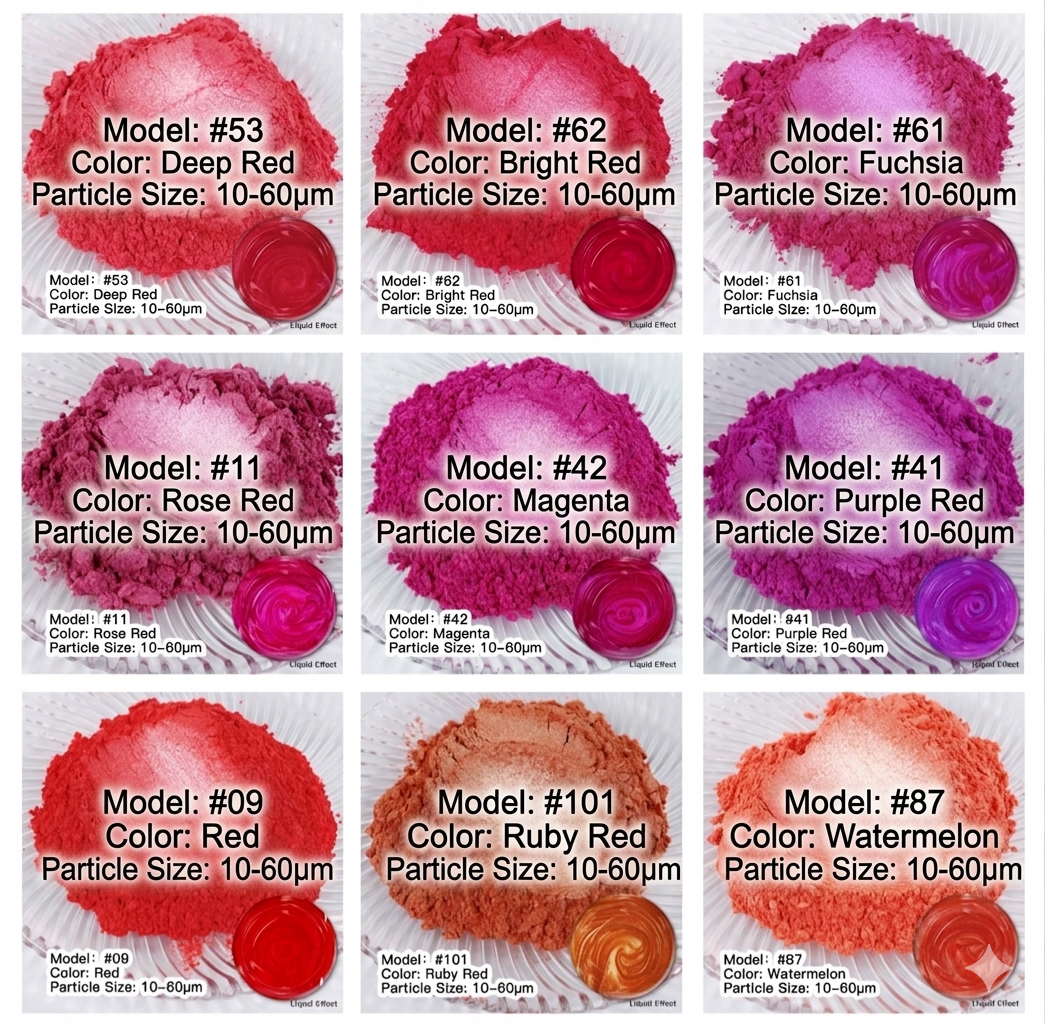 Mica powder set for epoxy and handicrafts such as rizen, candles, soap and painting - high quality and lightweight versatile colors