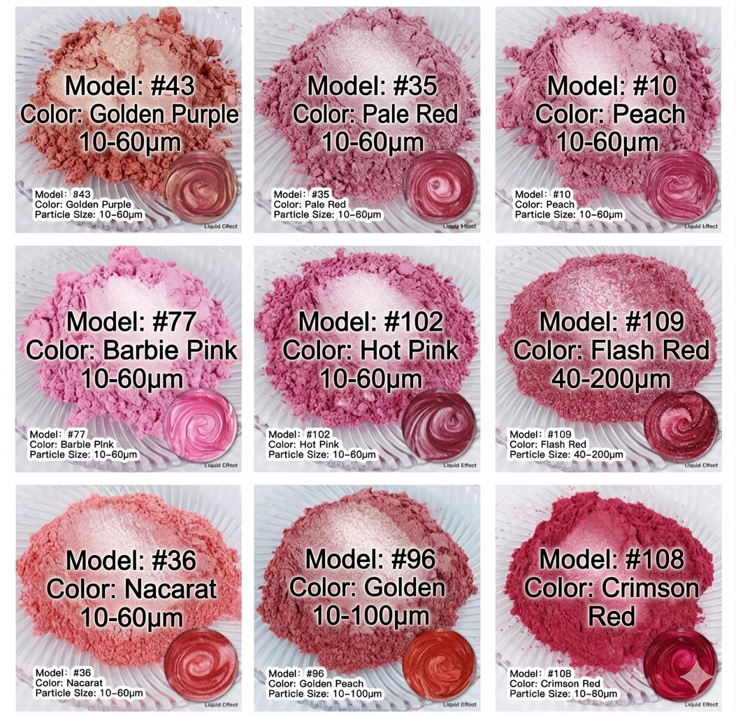 Mica powder set for epoxy and handicrafts such as rizen, candles, soap and painting - high quality and lightweight versatile colors