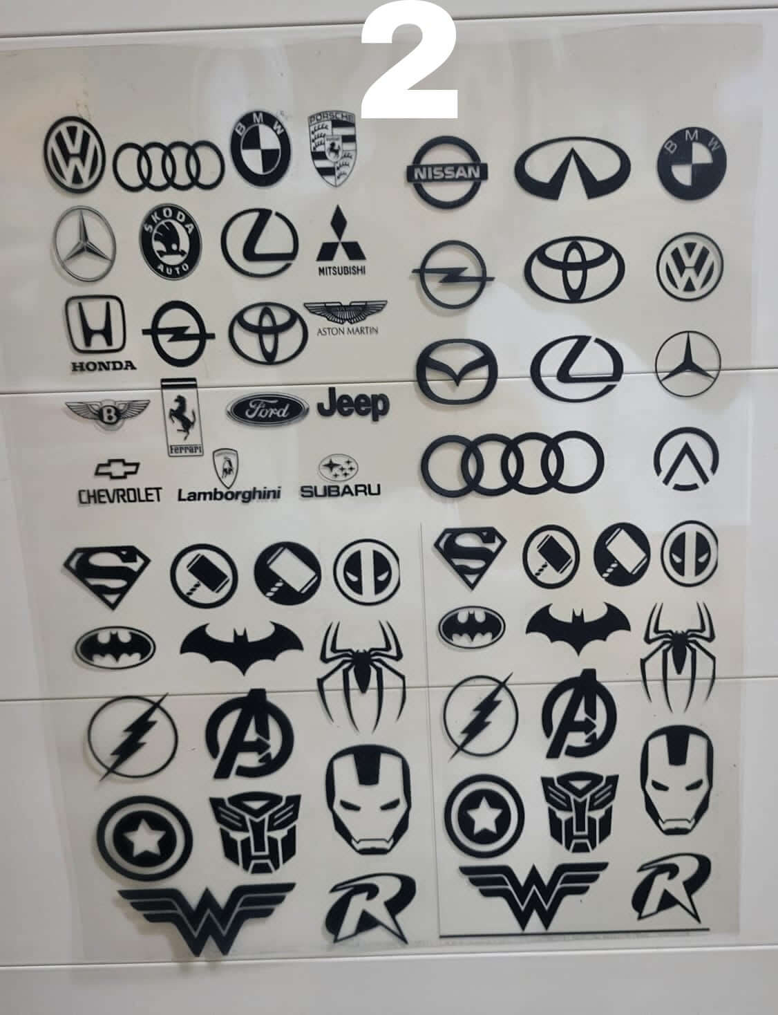 Stencil car logos