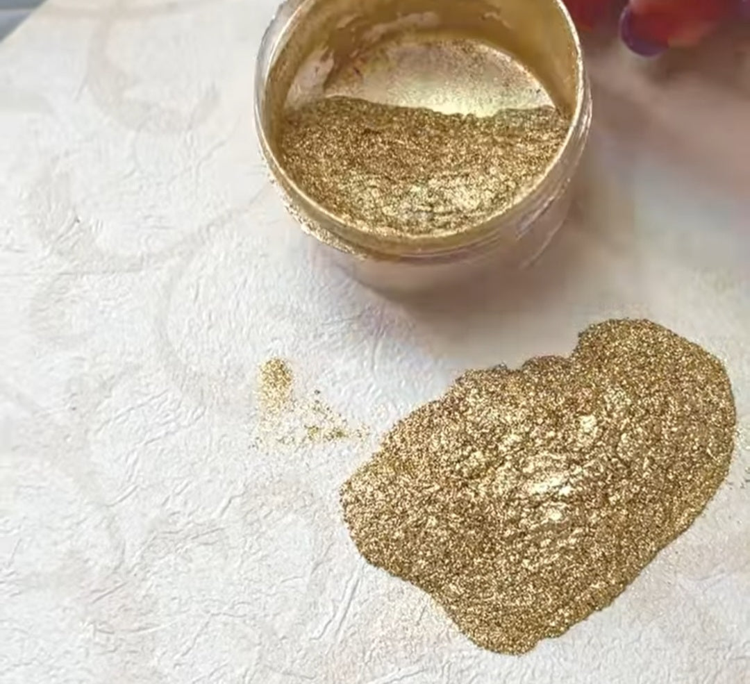 Magic Metallic Mica Powder Colors - Gold Silver Gloss Copper Rose Gold, for Hand Painting, Resin Jewelry Making, Handicraft Projects, Pearl Dye, Glossy Color, Shiny Effects, Decorative Ingredients, Easy-to-Distribut Bottle, Shiny Effect