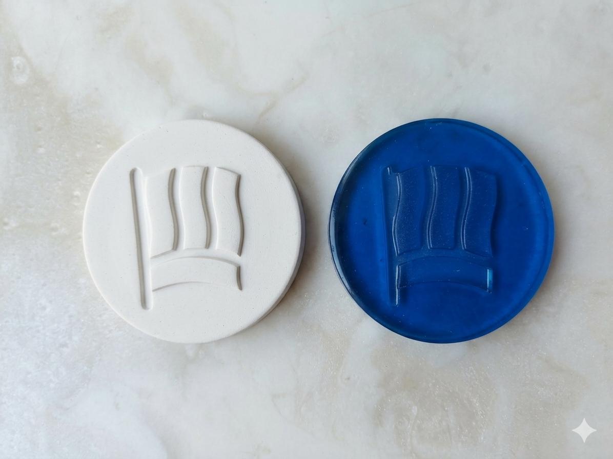 A silicone mold can be used to produce various art pieces, whether solid (like plaster) or aesthetically transparent (like resin with additives).