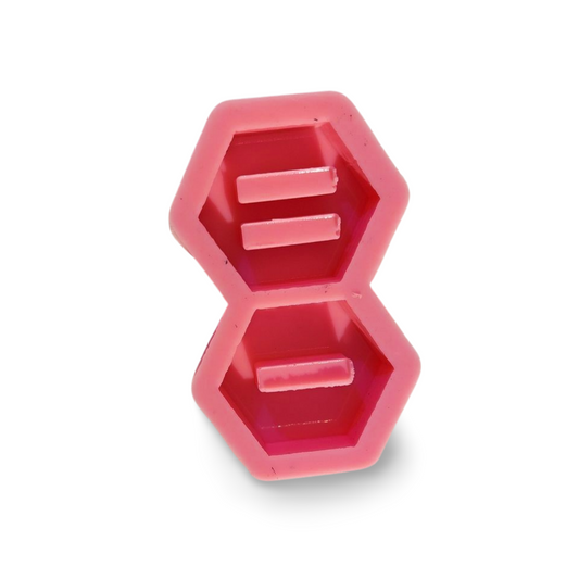 Silicone molds are ring holder stands in various shapes (hexagonal, circular, square, or heart-shaped) and are used for casting resin, wax, pottery, or polymer clay.