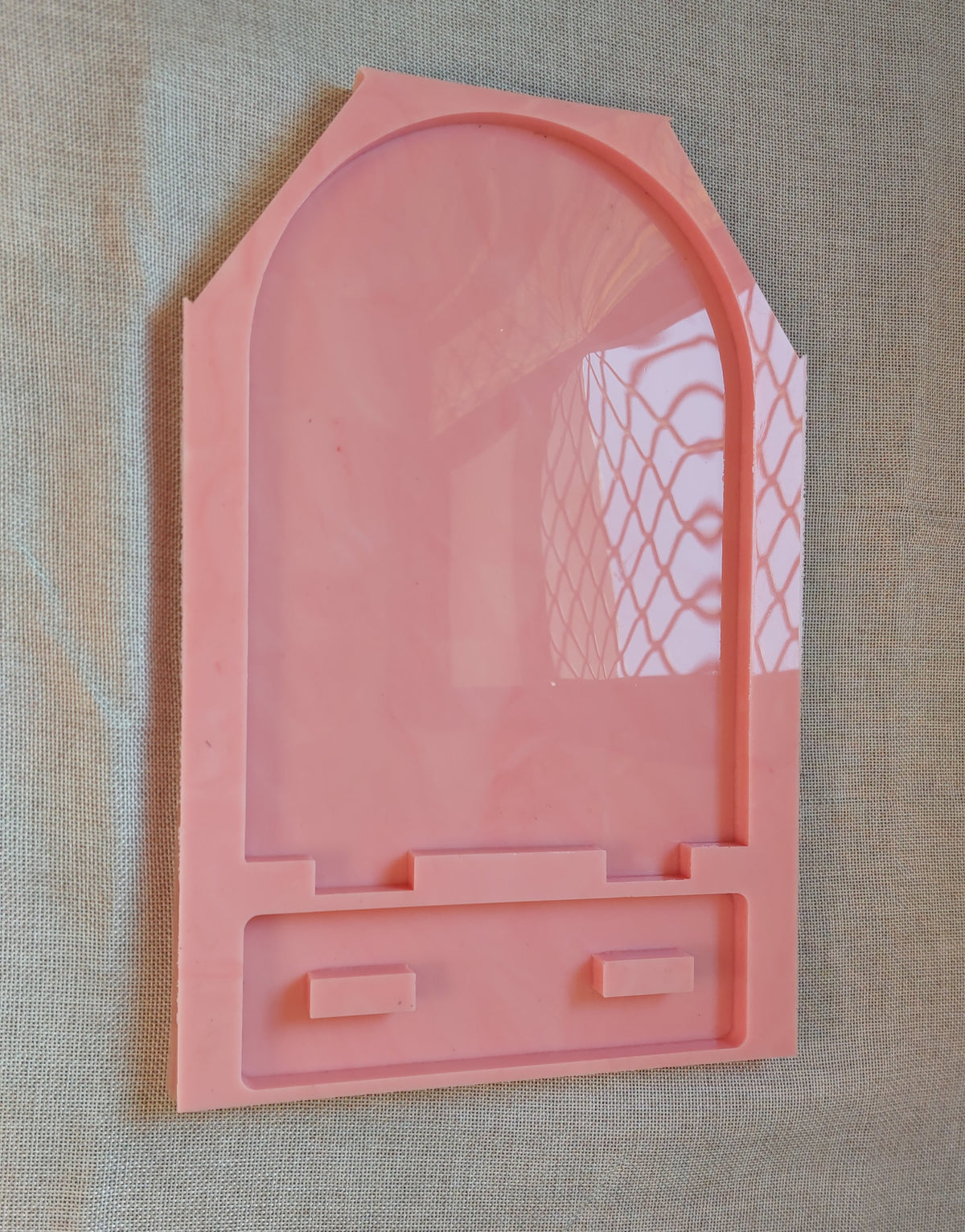 A silicone mold designed for casting resin, wax, or ceramics, used to make desk plaques, desk calendars, welcome signs, decorations, earring organizers, accessories, nameplates, logos, small picture frames, light bases, or souvenirs