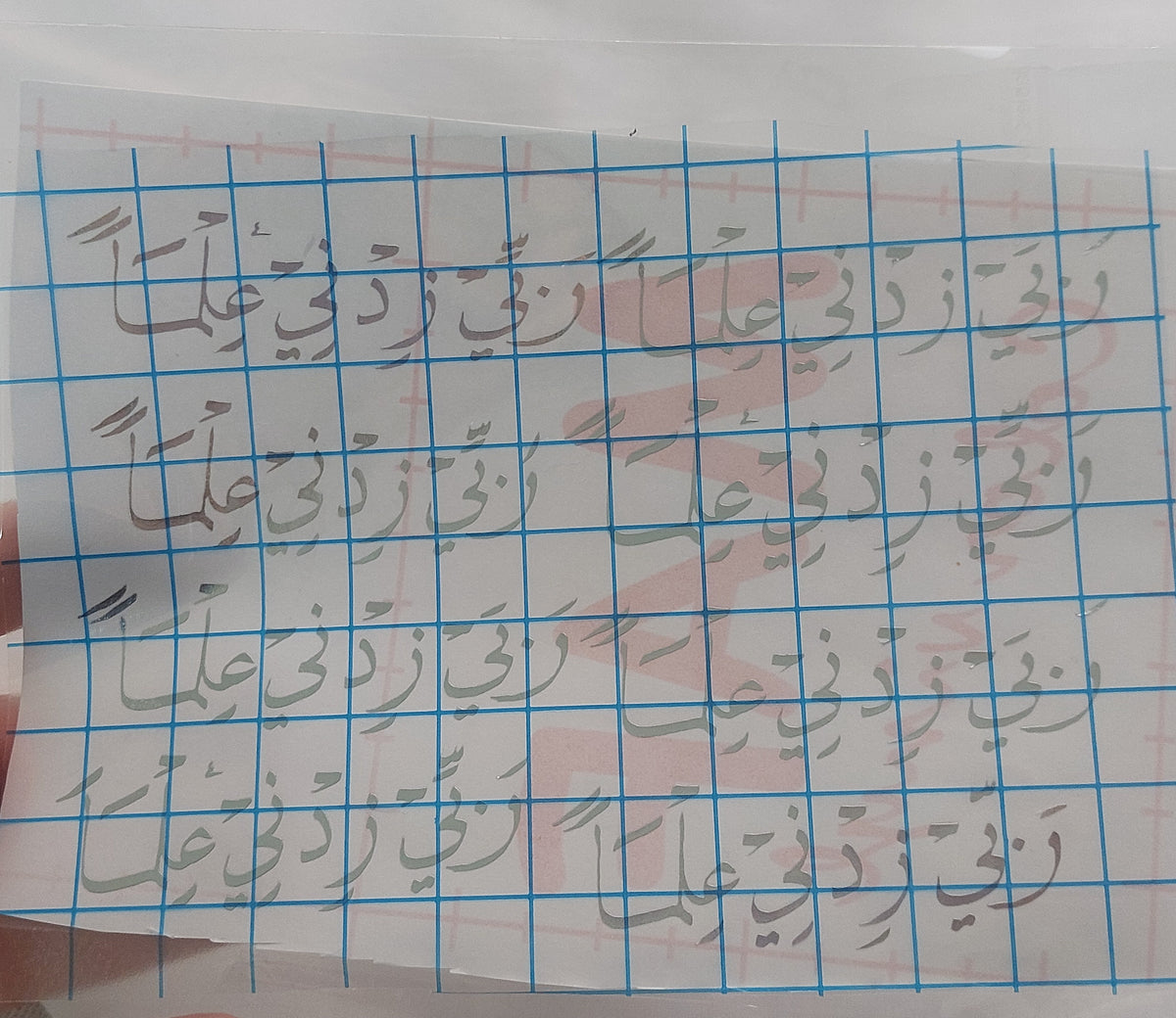 Vinyl, transparent printed paper, or stickers containing prayers. This type of repeated text is used to be placed inside the provided resin molds, or to be glued onto car pendants and medals as handicrafts