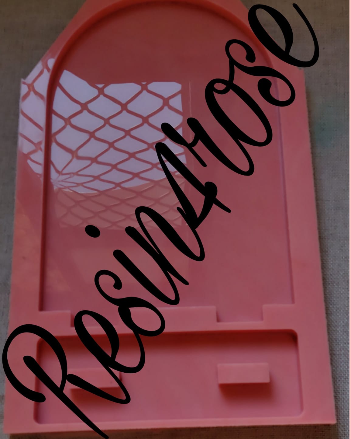A silicone mold designed for casting resin, wax, or ceramics, used to make desk plaques, desk calendars, welcome signs, decorations, earring organizers, accessories, nameplates, logos, small picture frames, light bases, or souvenirs