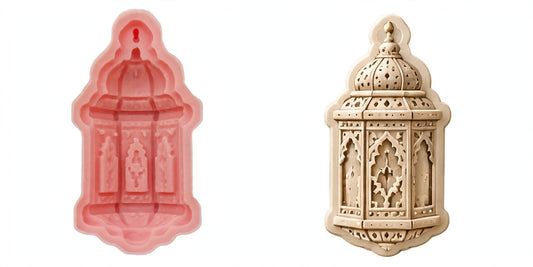 Arabic Islamic Lantern Mould - For Gypsum, Wax And Concret  • Decorative Silicone Lantern Mould - Ramadan and Eid Decoration
