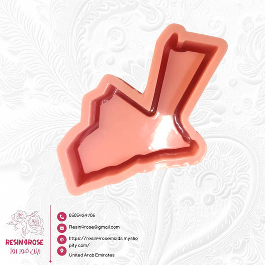 Luxury 12 cm hollow "Map Jordan" silicone mould High quality for use in casting gypsum, pottery or rizin and filling it with luxurious candles
