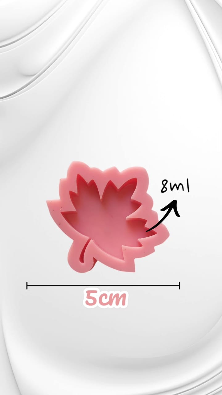 A naturally designed silicone mold that mimics an autumn leaf and is intended for crafts such as casting resin, polymer clay, or wax