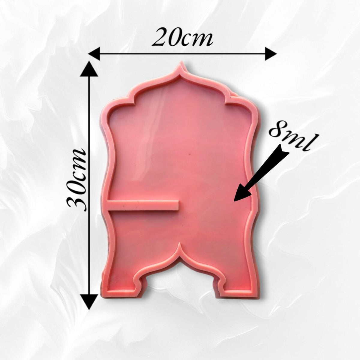 A silicone mold designed for casting resin, plaster, or pottery to create a Quran stand or art sculpture with a mounting base, for making souvenirs, designing commemorative plaques, or office decorative pieces