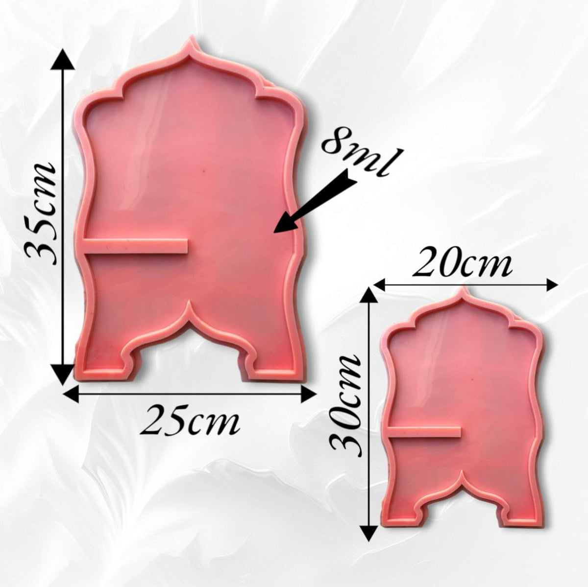 A silicone mold designed for casting resin, plaster, or pottery to create a Quran stand or art sculpture with a mounting base, for making souvenirs, designing commemorative plaques, or office decorative pieces