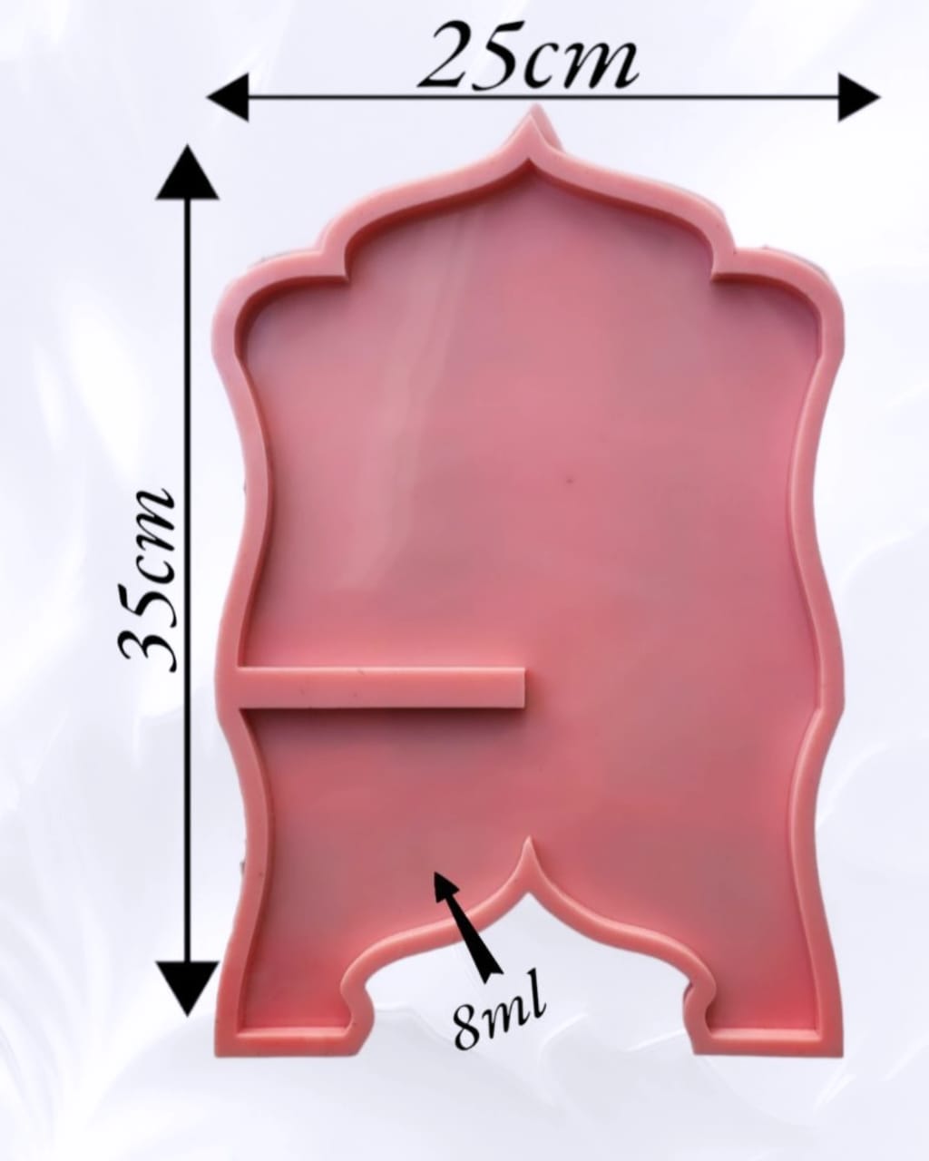 A silicone mold designed for casting resin, plaster, or pottery to create a Quran stand or art sculpture with a mounting base, for making souvenirs, designing commemorative plaques, or office decorative pieces