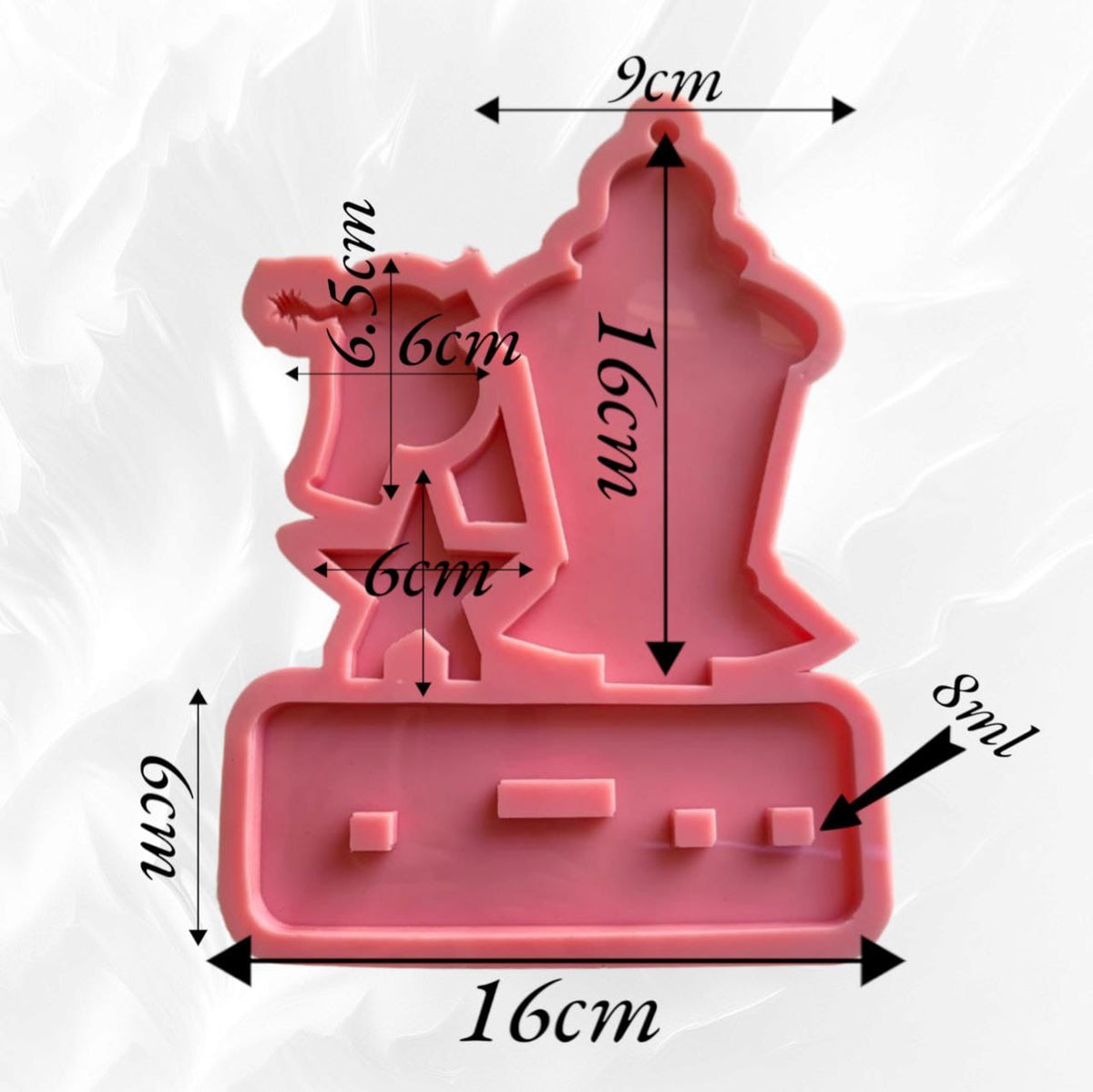 A silicone mold used to make desk plaques, desk calendars, welcome signs, decorations, earring organizers, accessories, nameplates, logos, small photo frames, light bases, or souvenirs. Designed for casting resin, wax, or Pottery