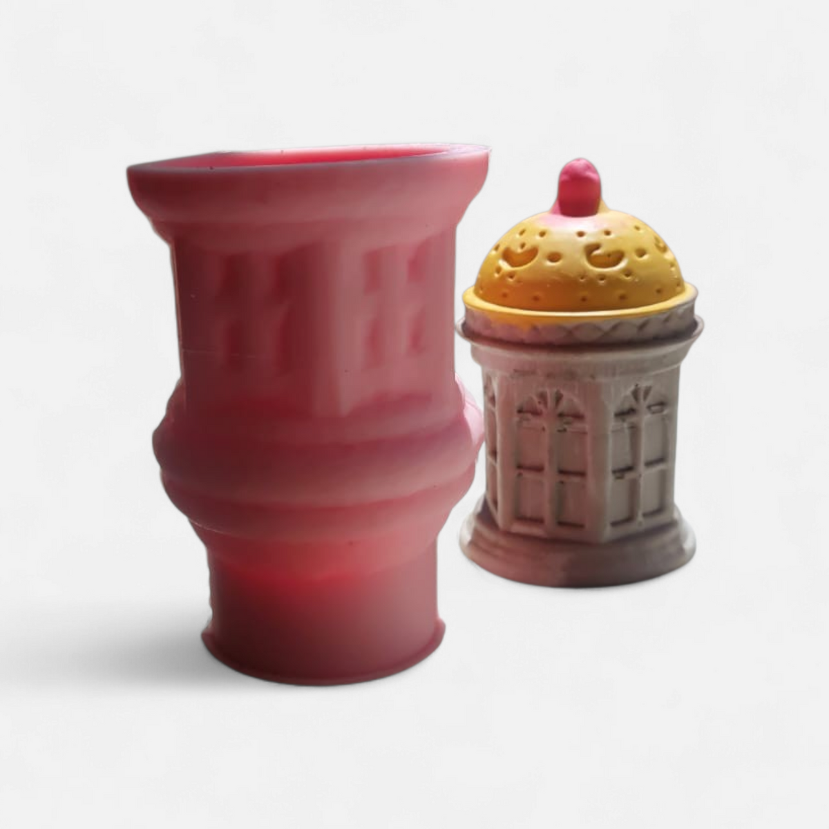 Silicone lantern molds are made of silicone for casting resin, plaster, and candles, suitable for making lanterns and candle holders. Featuring irregular shapes, these versatile epoxy resin molds are ideal for home decoration and crafts.