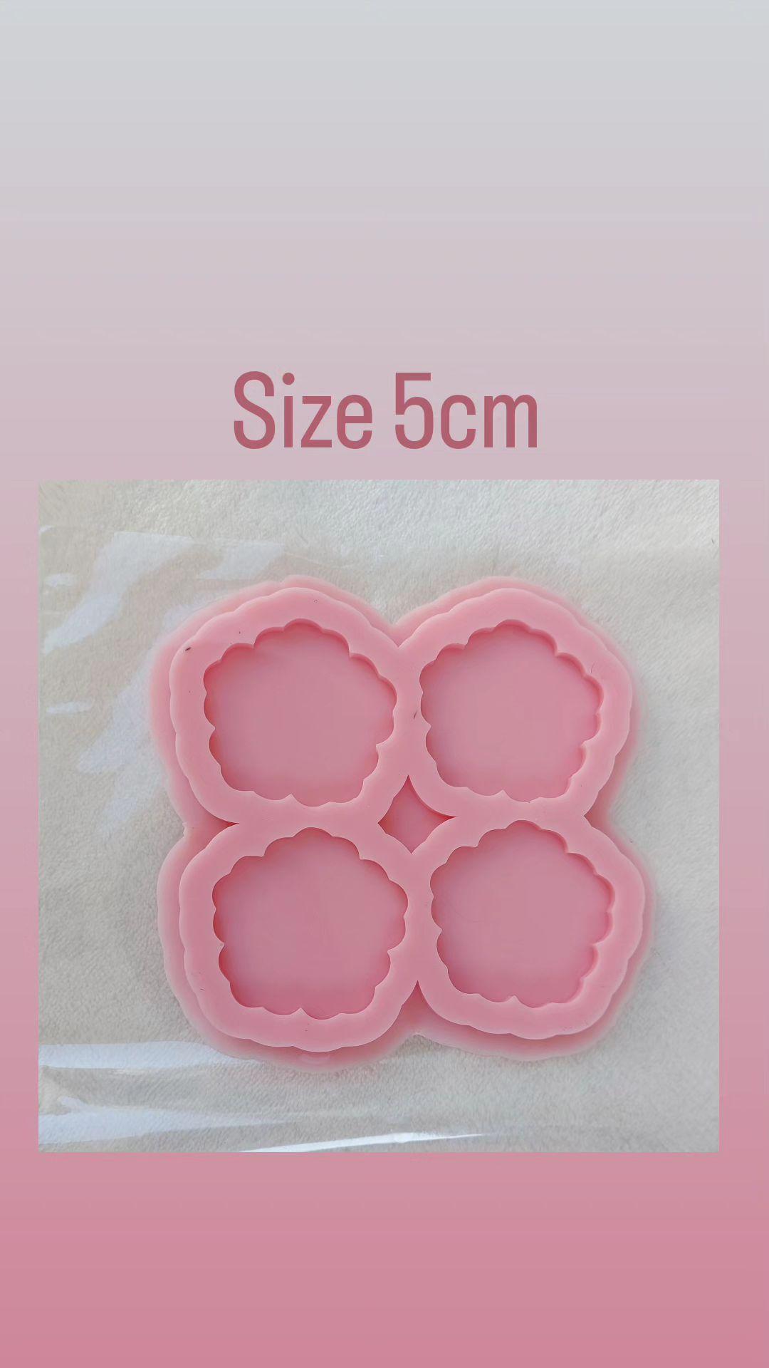 This silicone mold is specially designed for craft projects such as resin, wax, or pottery casting. The mold consists of four interconnected cavities, resembling flower petals, and is available in 2 different sizes.