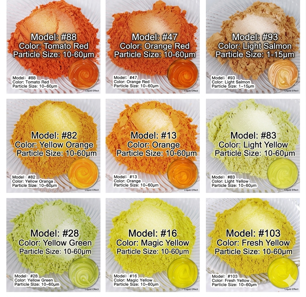 Mica powder set for epoxy and handicrafts such as rizen, candles, soap and painting - high quality and lightweight versatile colors