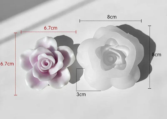 Rose silicone mold for candles