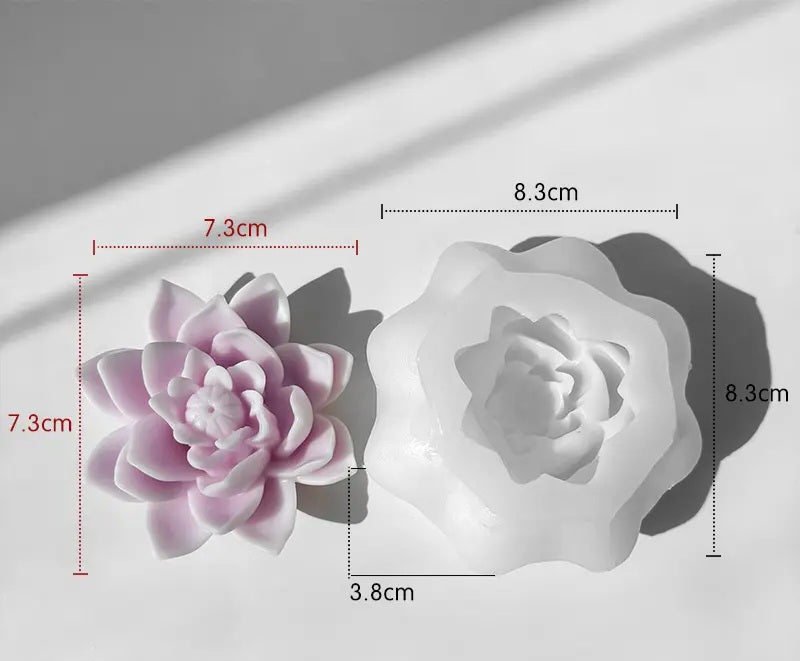 Rose silicone mold for candles