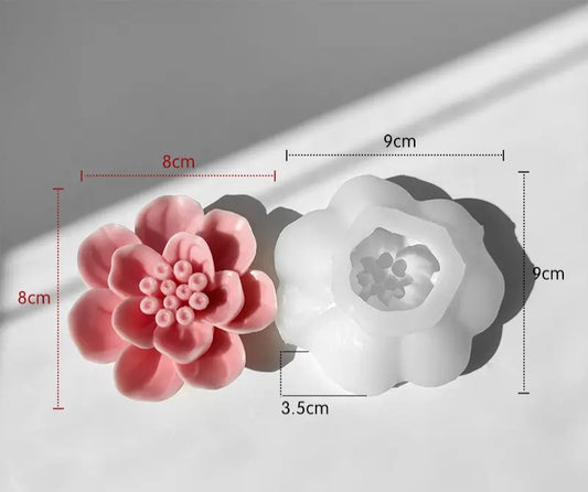 Rose silicone mold for candles