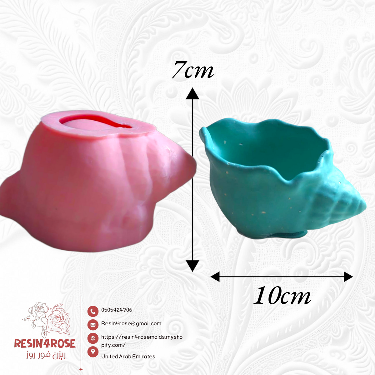 Shell silicone molds are made of silicone for casting resin and plaster