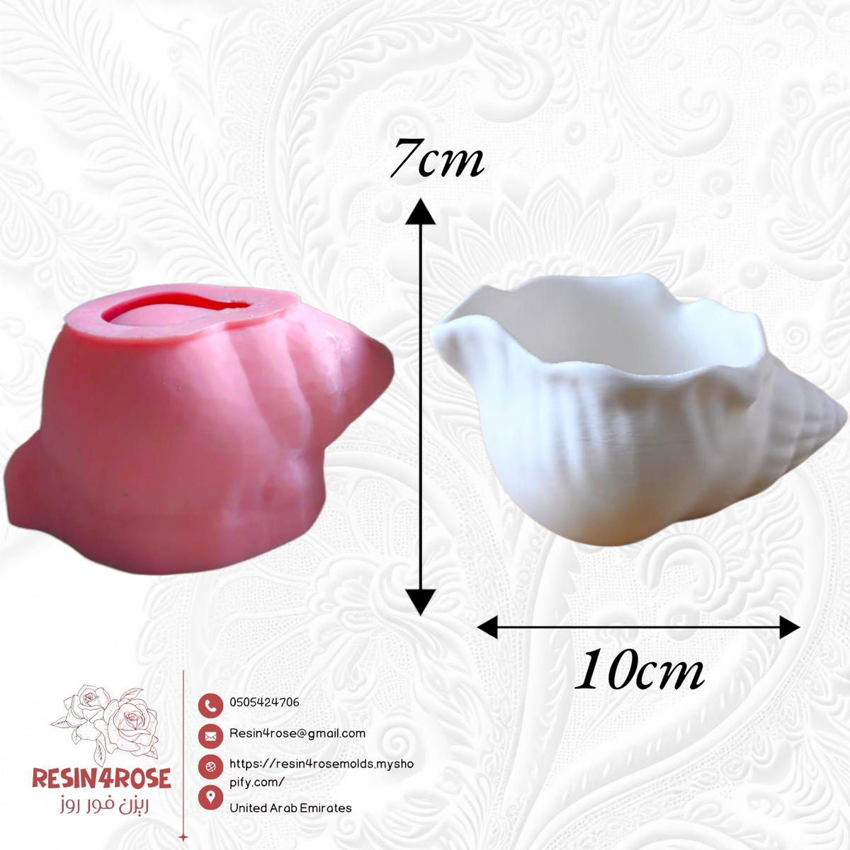 Shell silicone molds are made of silicone for casting resin and plaster