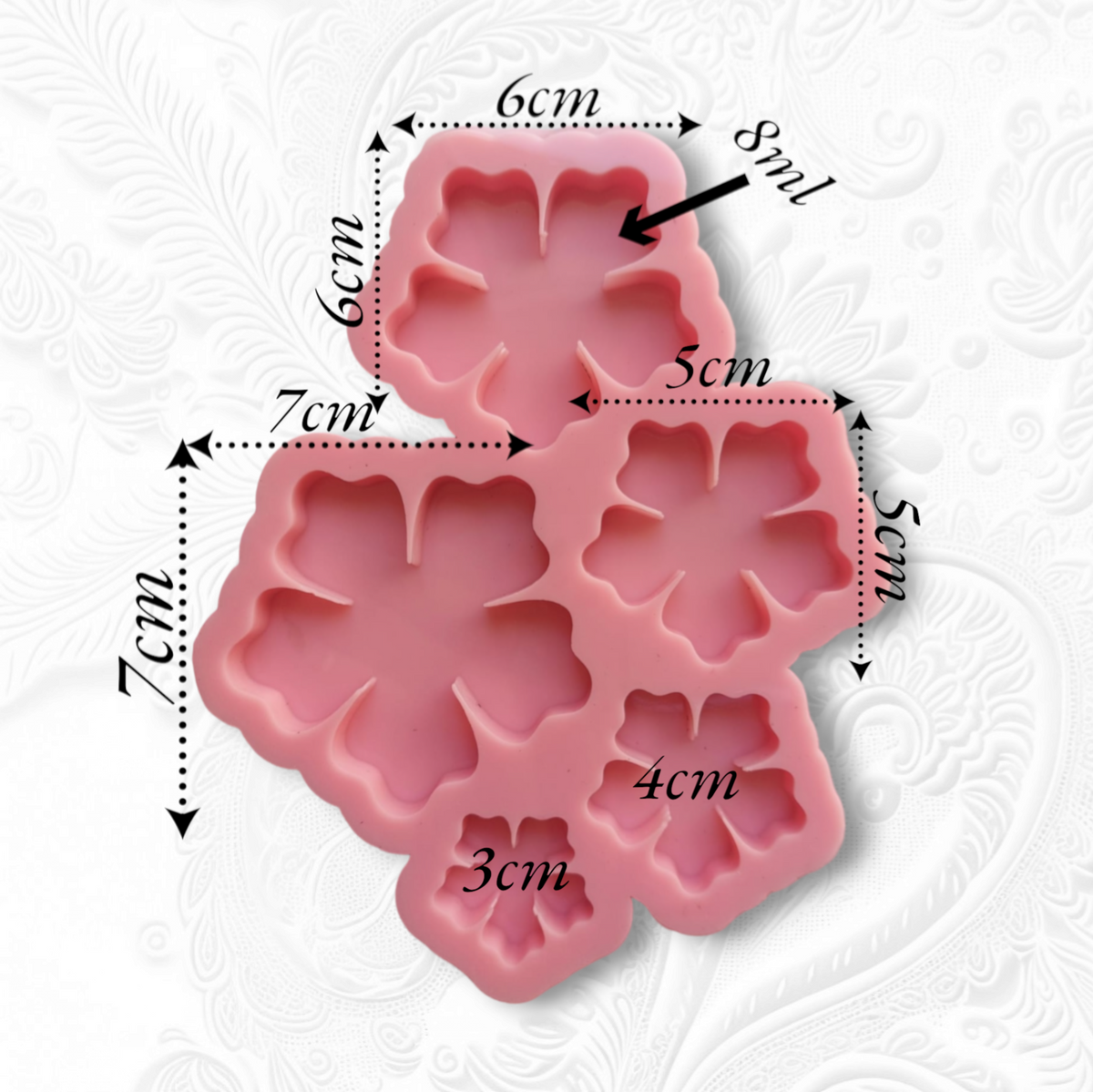 Multi-size flower template Rezin4rose