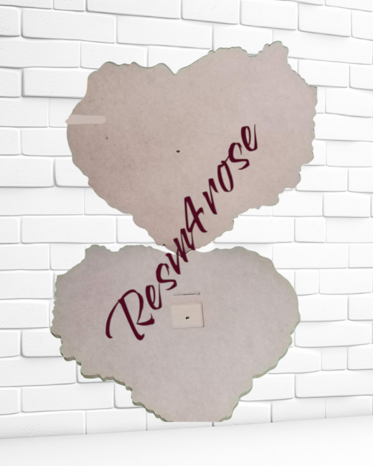 Two pieces of organically designed, irregularly shaped wooden bases (geodes), specially prepared for the manufacture of art wall clocks and handicrafts