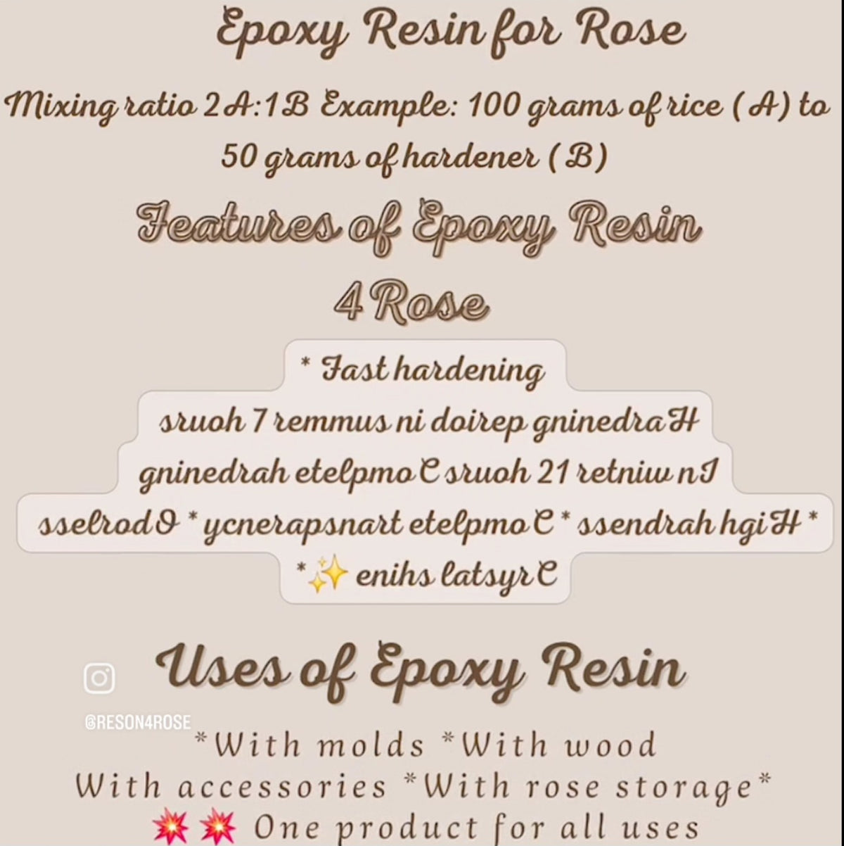 [ 3kg ] Epoxy Resin4 Rose is suitable for all uses, fast hardening, strong transparent and shiny