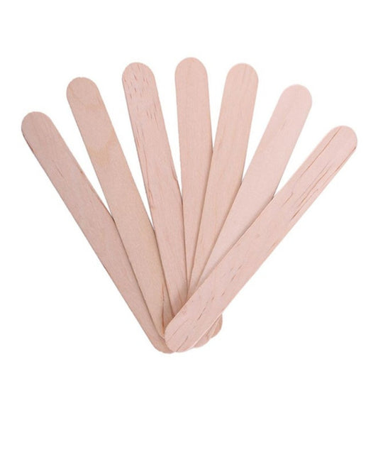 A set of wide, versatile natural wooden sticks characterized by their high quality and smooth surface, making them an essential and indispensable tool in craft workshops, creative arts, and medical and cosmetic fields.