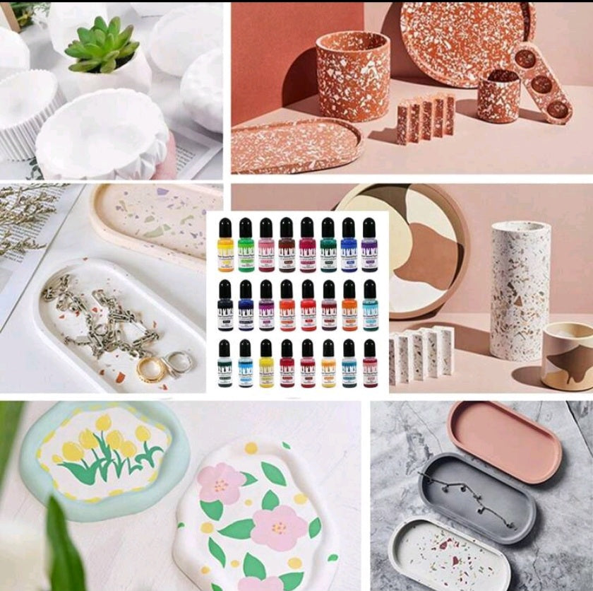 24 Concentrated colors for plaster and candlesHigh quality