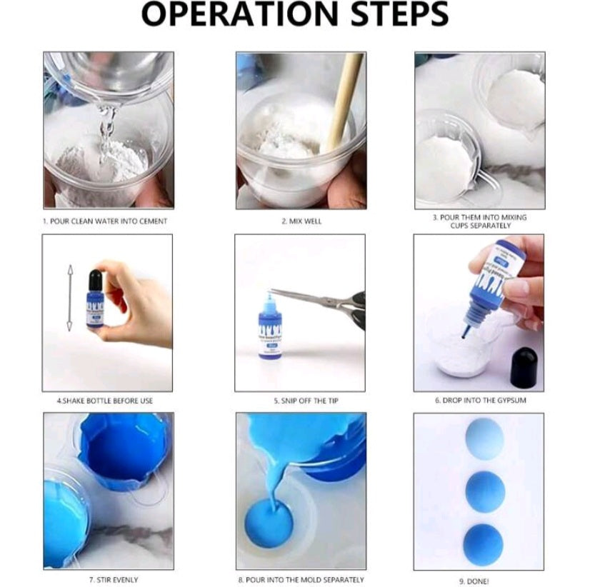 24 Concentrated colors for plaster and candlesHigh quality