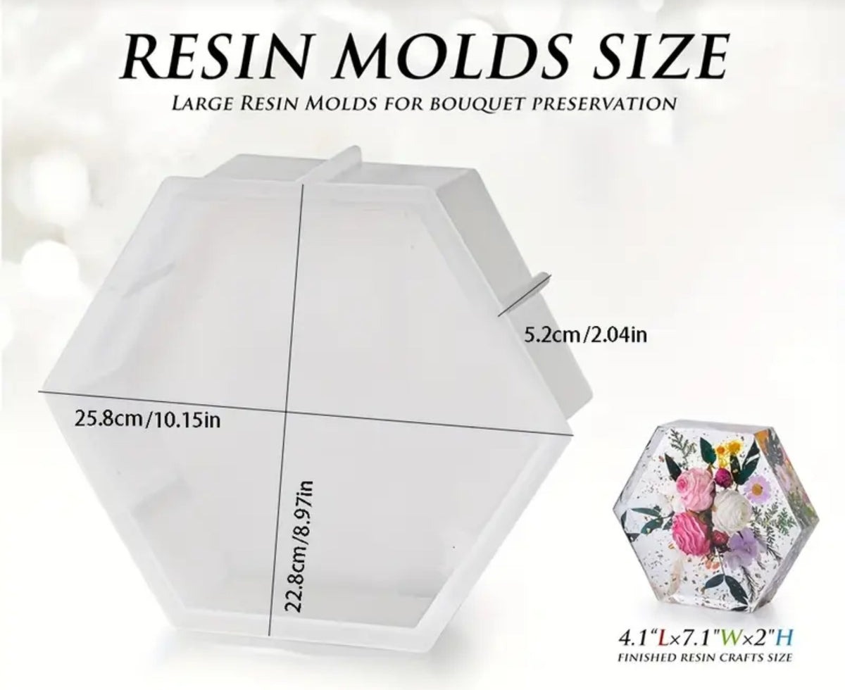 Deep silicone mold for preserving flowers