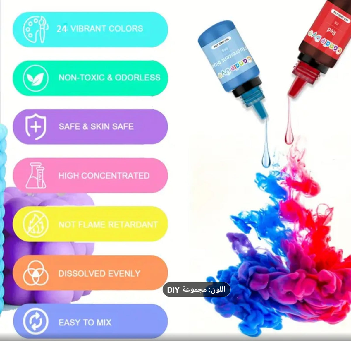 36 colors for candles