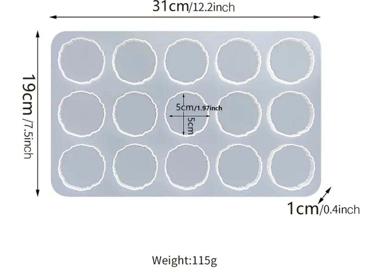 Random round shape silicone molds