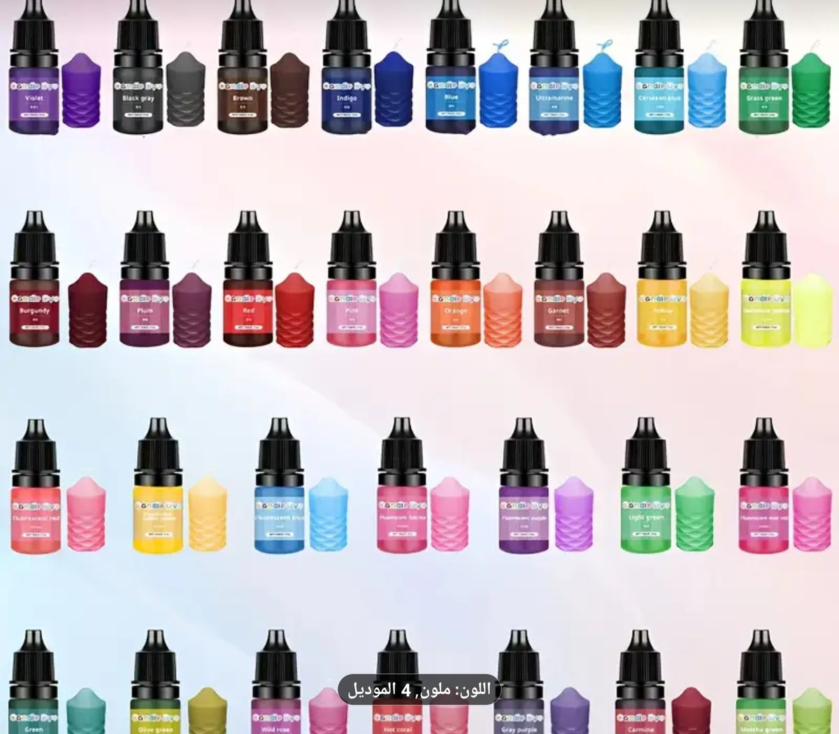 36 colors for candles