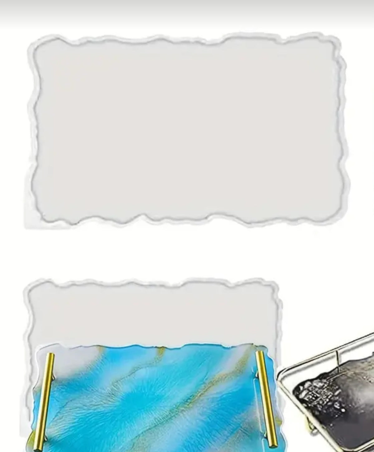 Large Rectangular Tray Silicone Mold for Resin