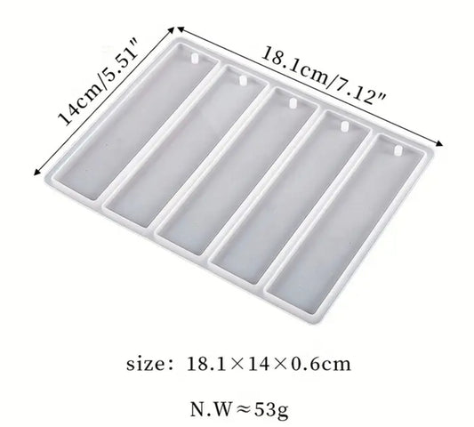 Rectangular Spacer Silicone Mold for Resin Casting