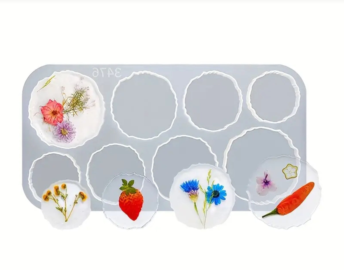 Multi-size wavy circle silicone mold