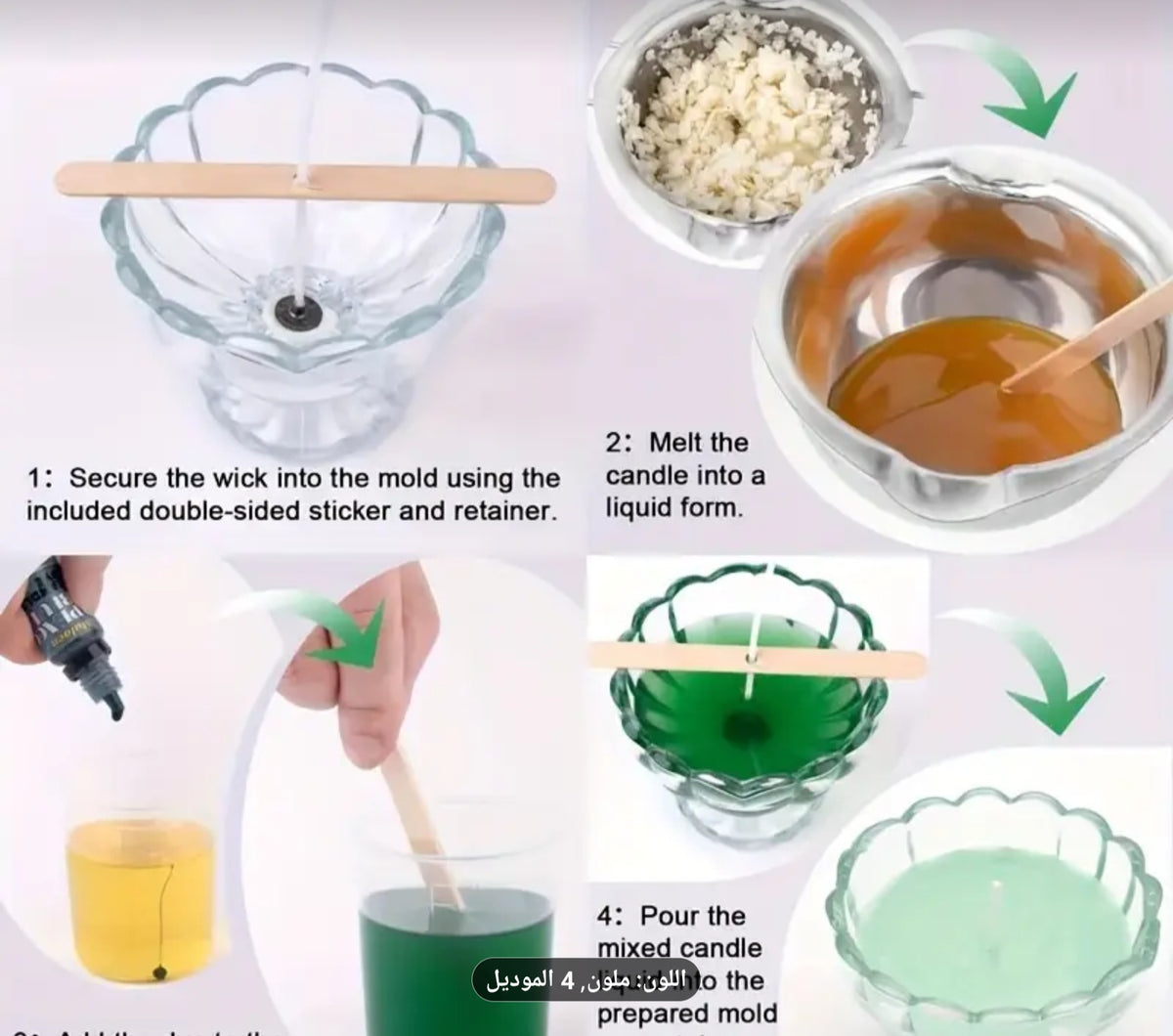 30 concentrated colors for plaster and candles