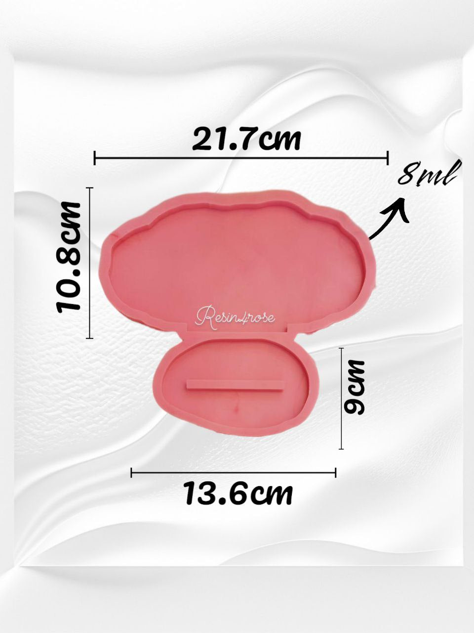 A silicone mold used to make desk plaques, desk calendars, welcome signs, decorations, earring organizers, accessories, nameplates, logos, small photo frames, light bases, or souvenirs. Designed for casting resin, wax, or Pottery